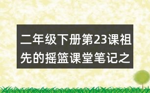 二年級下冊第23課祖先的搖籃課堂筆記之重難點歸納