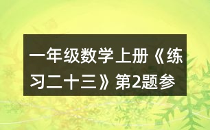 一年級數(shù)學(xué)上冊《練習(xí)二十三》第2題參考答案