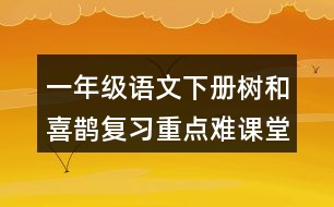 一年級語文下冊樹和喜鵲復(fù)習重點難課堂筆記