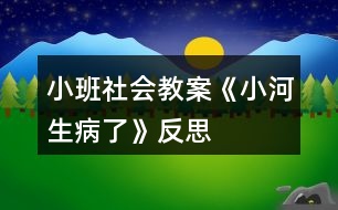 小班社會教案《小河生病了》反思