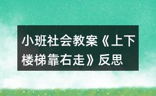 小班社會(huì)教案《上下樓梯靠右走》反思