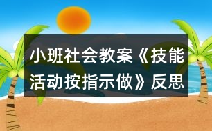 小班社會(huì)教案《技能活動(dòng)按指示做》反思