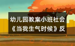 幼兒園教案小班社會《當我生氣時候》反思