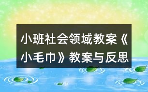 小班社會領域教案《小毛巾》教案與反思