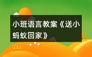 小班語言教案《送小螞蟻回家》