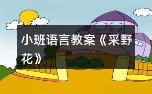 小班語(yǔ)言教案《采野花》