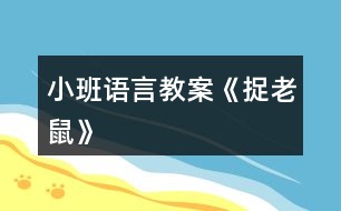 小班語(yǔ)言教案《捉老鼠》