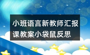 小班語(yǔ)言新教師匯報(bào)課教案小袋鼠反思