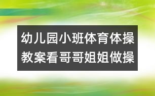 幼兒園小班體育體操教案：看哥哥姐姐做操