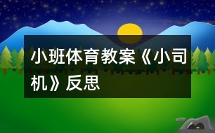 小班體育教案《小司機》反思