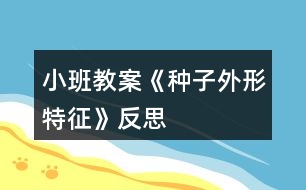 小班教案《種子外形特征》反思