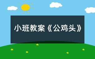 小班教案《公雞頭》