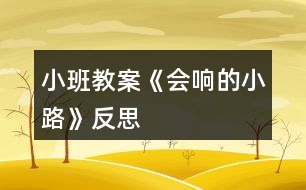 小班教案《會響的小路》反思