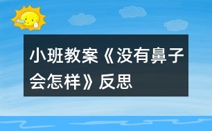 小班教案《沒有鼻子會(huì)怎樣》反思