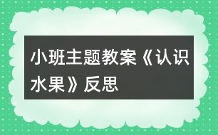 小班主題教案《認(rèn)識(shí)水果》反思