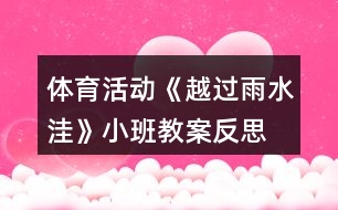 體育活動《越過雨水洼》小班教案反思