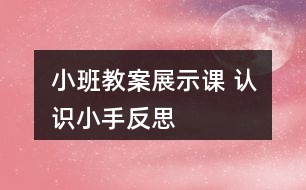 小班教案展示課 認(rèn)識小手反思