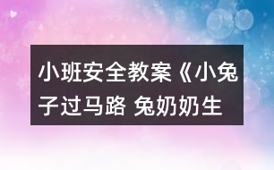 小班安全教案《小兔子過(guò)馬路 兔奶奶生病了》