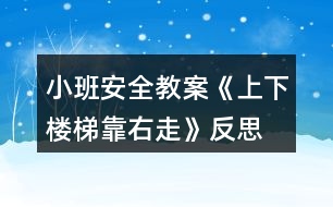 小班安全教案《上下樓梯靠右走》反思