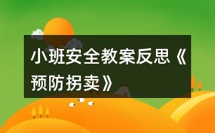 小班安全教案反思《預防拐賣》