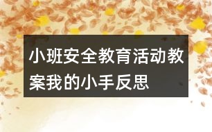 小班安全教育活動教案——我的小手反思