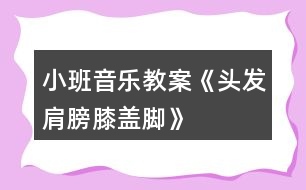 小班音樂教案《頭發(fā)、肩膀、膝蓋、腳》