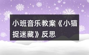 小班音樂教案《小貓捉迷藏》反思