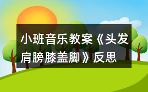 小班音樂(lè)教案《頭發(fā)肩膀膝蓋腳》反思