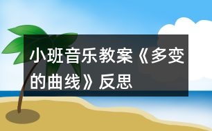 小班音樂教案《多變的曲線》反思