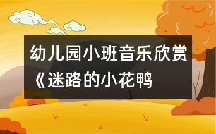 幼兒園小班音樂(lè)欣賞——《迷路的小花鴨》