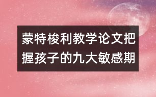 蒙特梭利教學(xué)論文：把握孩子的九大敏感期