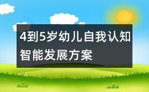 4到5歲幼兒自我認知智能發(fā)展方案