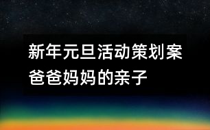 新年元旦活動策劃案——爸爸媽媽的親子活動