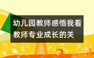 幼兒園教師感悟：我看“教師專業(yè)成長的關(guān)鍵因素”