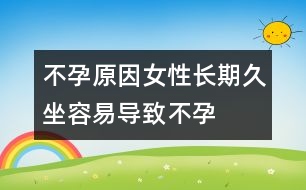 不孕原因：女性長期久坐容易導(dǎo)致不孕