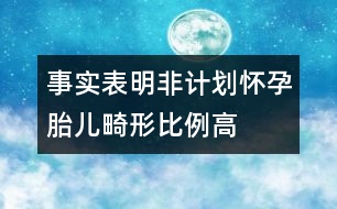 事實表明：非計劃懷孕胎兒畸形比例高