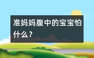 準(zhǔn)媽媽腹中的寶寶怕什么？