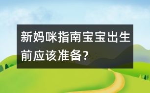 新媽咪指南：寶寶出生前應(yīng)該準(zhǔn)備？