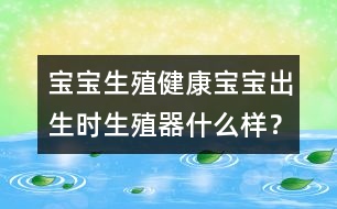 寶寶生殖健康：寶寶出生時生殖器什么樣？