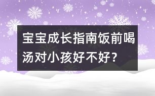 寶寶成長指南：飯前喝湯對小孩好不好？