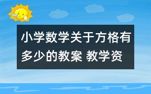 小學(xué)數(shù)學(xué)關(guān)于方格有多少的教案 教學(xué)資料 教學(xué)設(shè)計