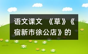 語文課文  《草》、《宿新市徐公店》的教學設計與教學反思