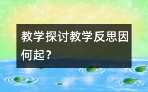 教學(xué)探討：教學(xué)反思因何起？