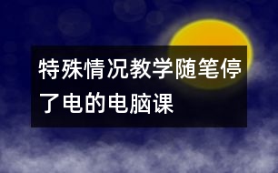 特殊情況教學(xué)隨筆：停了電的電腦課