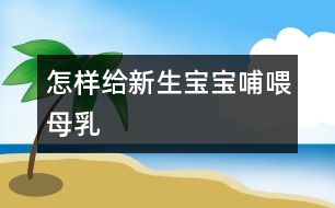 怎樣給新生寶寶哺喂母乳