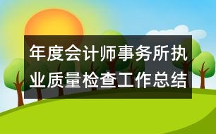 年度會計師事務(wù)所執(zhí)業(yè)質(zhì)量檢查工作總結(jié)