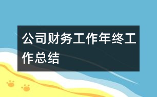 公司財(cái)務(wù)工作年終工作總結(jié)