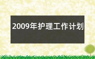 2009年護理工作計劃