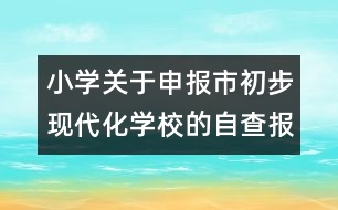 小學關于申報市初步現(xiàn)代化學校的自查報告