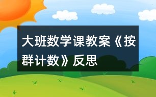 大班數(shù)學(xué)課教案《按群計數(shù)》反思